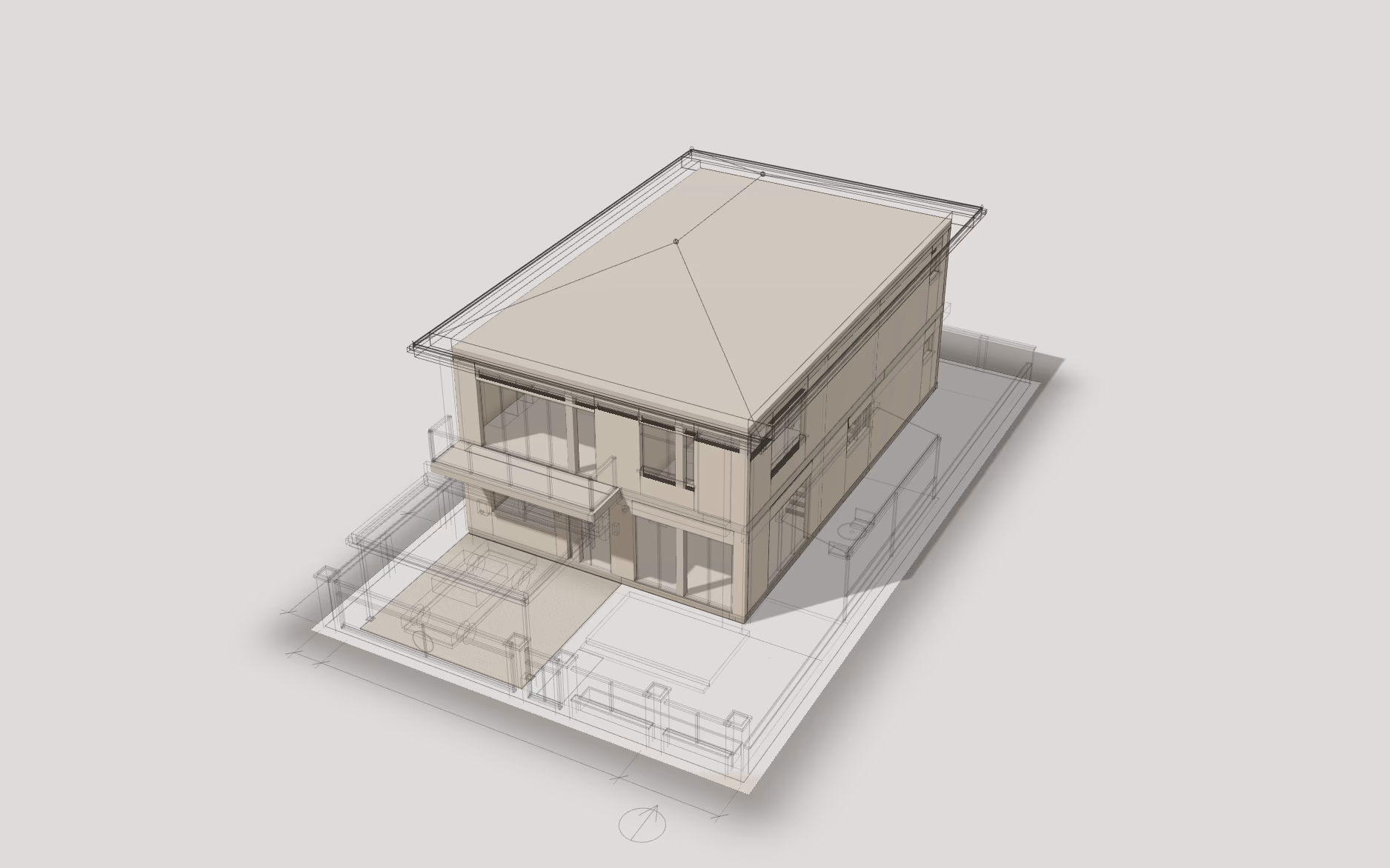 Our 3D house for Aero Construction part way through its build